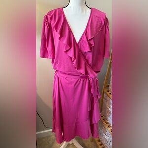By Design Pink Faux Wrap Dress